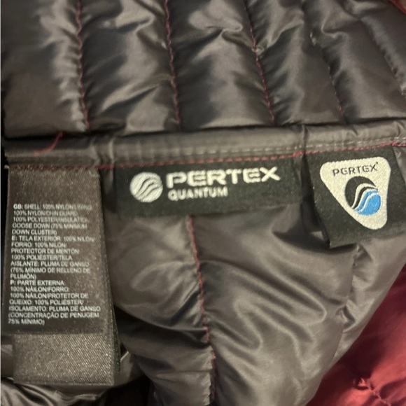 THE NORTH FACE Mens 800 Pro Jacket Large Red Burgundy Goose Down Pertex Quantum - Picture 7 of 9